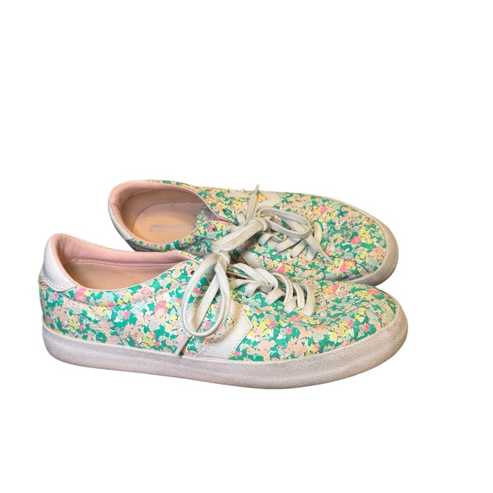 Converse All Star Vibrant Pastel Floral Platform Sneakers Size 10 Cute Girly